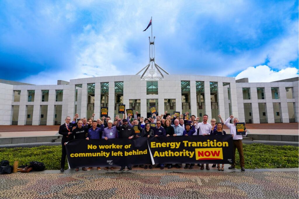 Group photo of MEU Delegates with Michele O'Neill of the ACTU