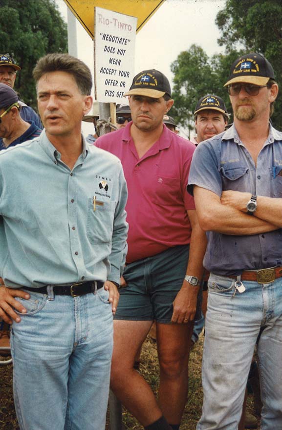 Peter Jordan at the Mount Thorley picket in 1999