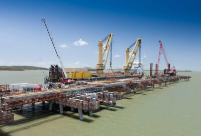 The temporary works at Wiggins Island Coal Export Terminal.